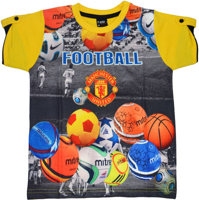 

Crux & Hunter Boys Printed T Shirt(Yellow, Pack of 1