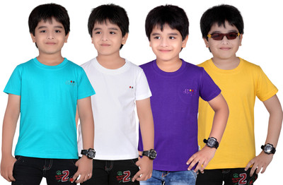 

FabTag - Dongli Boys Solid T Shirt(Multicolor, Pack of 1