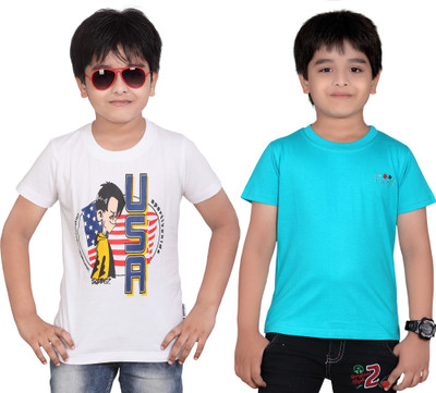 

Dongli Boys Solid T Shirt(Multicolor, Pack of 2)