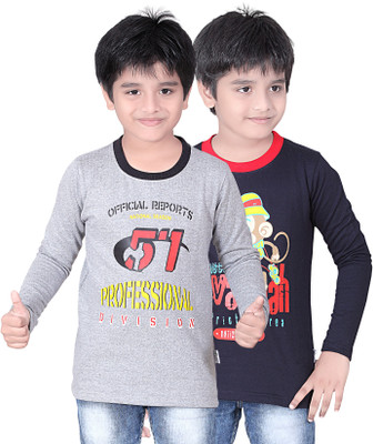 

FabTag - Dongli Boys Printed T Shirt(Multicolor, Pack of 2