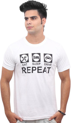 

Jazzmyride Graphic Print Men's Round Neck White T-Shirt