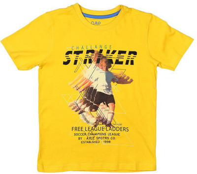 

Ajile by Pantaloons Boys Graphic Print T Shirt(Yellow, Pack of 1