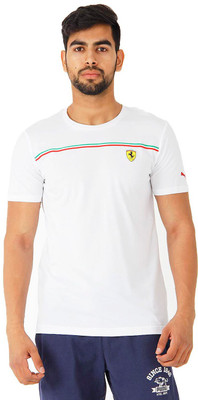 

Puma Solid Men's Round Neck White T-Shirt