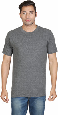 

Winfield Solid Men's Round Neck Grey T-Shirt, Dark grey melange