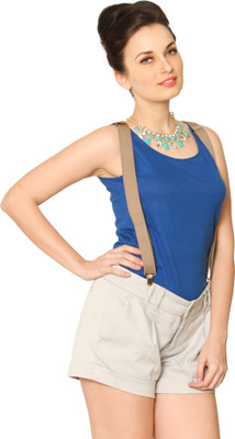 

Miss Chase Solid Women' Round Neck Blue T-Shirt, Cobalt blue