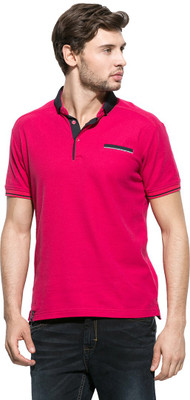 

Mufti Solid Men's Polo Neck Pink T-Shirt, Fuschia