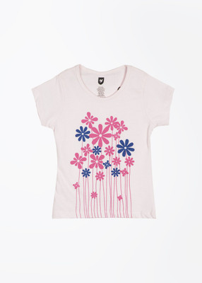 612 League Girls Printed T Shirt, Pink