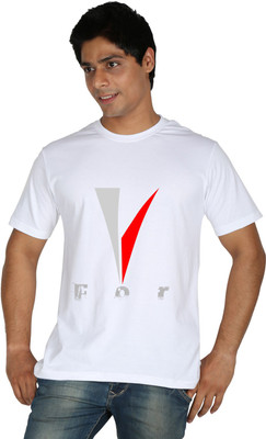 

Trendster Printed Men' Round Neck White T-Shirt