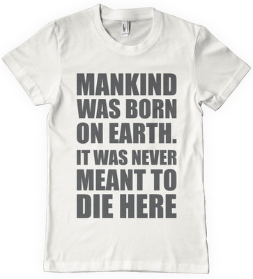 

Rawpockets Graphic Print Men's Round Neck White T-Shirt