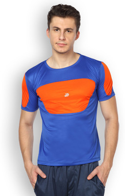 

DIFFERENCE OF OPINION Solid Men' Round Neck Blue T-Shirt