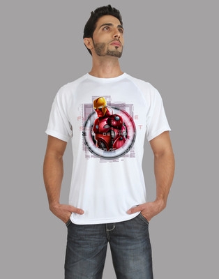 

Trionic Printed Men's Round Neck White T-Shirt, Snow white