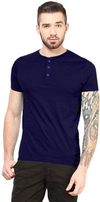 

Gallop Solid Men's Henley Dark Blue T-Shirt, Navy