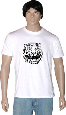 

Tshirt.in Graphic Print Men' Round Neck White T-Shirt, Pearl white