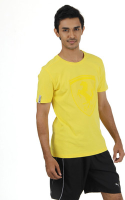 

Puma Solid Men's Round Neck Yellow T-Shirt, Vibrant yellow