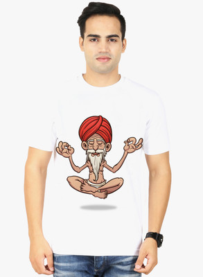 Teenstees Printed Men Round Neck White T-Shirt