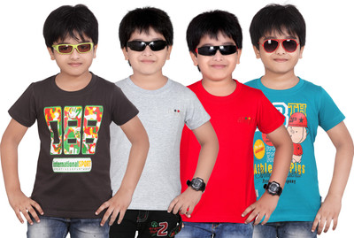 

Dongli Boys Solid T Shirt(Multicolor, Pack of 4)