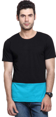 

Rigo Solid Men's Round Neck Black T-Shirt, Turqoise