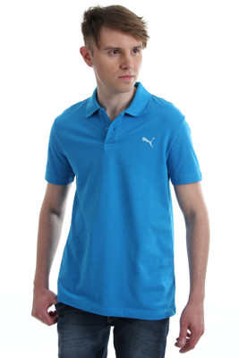 

Puma Solid Men's Polo Neck Blue T-Shirt, Blue aster