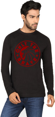 

SayItLoud Graphic Print Men' Round Neck Black T-Shirt