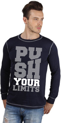

SayItLoud Printed Men's Round Neck Blue T-Shirt, Navy blue