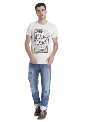 

Jack & Jones Solid Men's Round Neck Grey T-Shirt, Rainy day