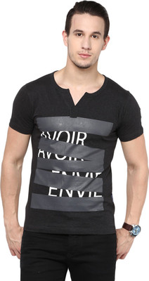 

Avoir Envie Printed Men's Round Neck Black T-Shirt