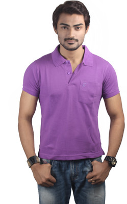 

Spur Solid Men's Polo Neck Purple T-Shirt, Lavender
