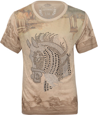 

Fritzberg Boys Printed T Shirt(Brown