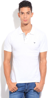

Numero Uno Solid Men's Polo Neck White T-Shirt