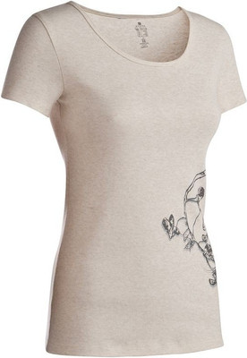 

Decathlon - Domyos Floral Print Women's Round Neck Beige T-Shirt