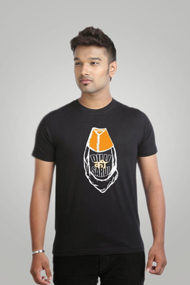 

Campus Sutra Printed Men Round Neck Black T-Shirt