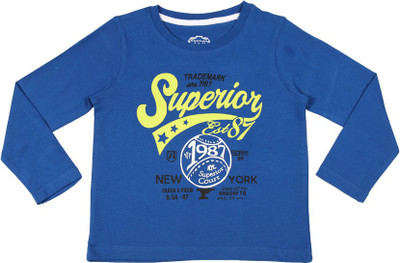 

Chalk by Pantaloons Boys Graphic Print T Shirt(Blue, Pack of 1, Royal blue