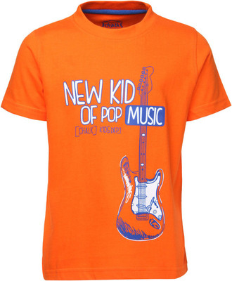 

Chalk by Pantaloons Boys Graphic Print T Shirt(Orange, Pack of 1