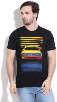 

Puma Printed Men' Round Neck Black T-Shirt