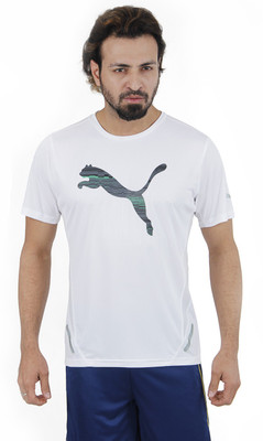 

Puma Printed Men' Round Neck White T-Shirt