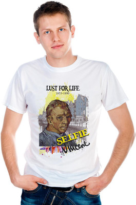 

6th Cross Graphic Print Men's Round Neck White T-Shirt