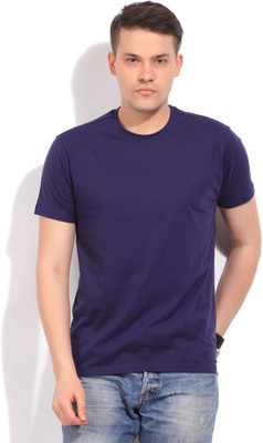 

Global Nomad Solid Men's Round Neck Purple T-Shirt, Violet
