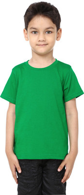 

99Tshirts Boys Solid Cotton T Shirt(Green, Pack of 1)
