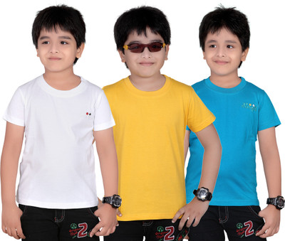

FabTag - Dongli Boys Solid T Shirt(Multicolor, Pack of 3