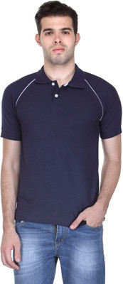 

Scott International Solid Men's Polo Neck Blue T-Shirt, Navy blue
