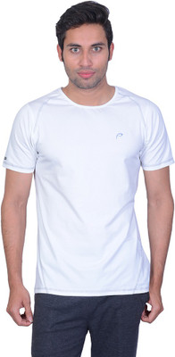 

Proline Solid Men' Round Neck White T-Shirt