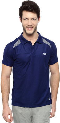 

Ajile by Pantaloons Solid Men's Polo Neck Blue T-Shirt