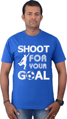 

Zorba Mart Printed Men's Round Neck Blue T-Shirt, Royal blue