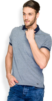 

Parx Solid Men's Polo Neck Blue T-Shirt