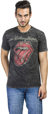 

Rolling Stone Printed Men's Round Neck Black T-Shirt