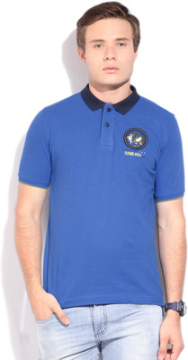 Price History of Van Heusen Sport Solid Men's Polo Neck Blue T