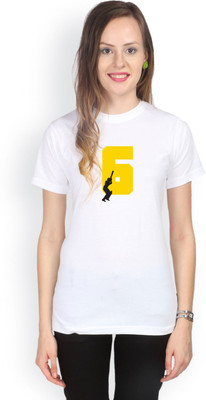 

Campus Sutra Graphic Print Women' Round Neck White T-Shirt