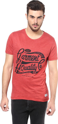 

Henry and Smith Printed Men's Round Neck Red T-Shirt, Tomato