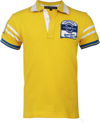 

Lumber Boy Boys Printed Cotton T Shirt(Yellow