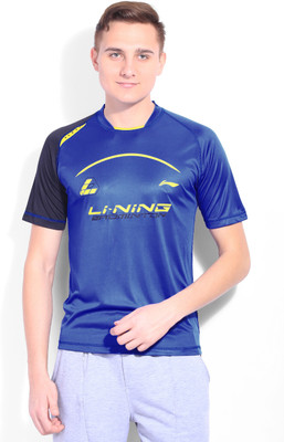 

Li-Ning Printed Men's Round Neck Blue T-Shirt